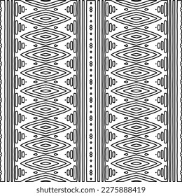 Stylish texture with figures from lines.Abstract geometric black and white pattern for web page, textures, card, poster, fabric, textile. Monochrome graphic repeating design. 