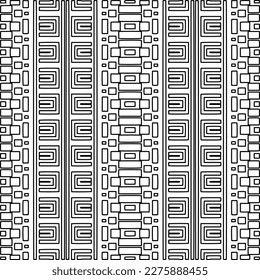 Stylish texture with figures from lines.Abstract geometric black and white pattern for web page, textures, card, poster, fabric, textile. Monochrome graphic repeating design. 