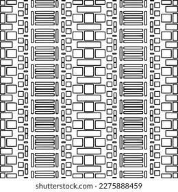 Stylish texture with figures from lines.Abstract geometric black and white pattern for web page, textures, card, poster, fabric, textile. Monochrome graphic repeating design. 