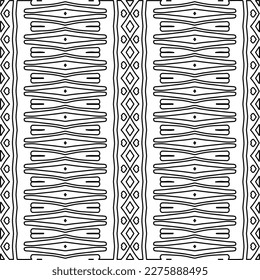 Stylish texture with figures from lines.Abstract geometric black and white pattern for web page, textures, card, poster, fabric, textile. Monochrome graphic repeating design. 