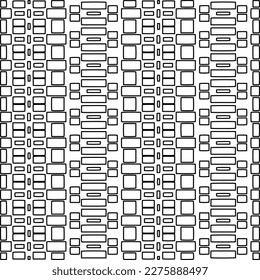 Stylish texture with figures from lines.Abstract geometric black and white pattern for web page, textures, card, poster, fabric, textile. Monochrome graphic repeating design. 
