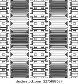 Stylish texture with figures from lines.Abstract geometric black and white pattern for web page, textures, card, poster, fabric, textile. Monochrome graphic repeating design. 