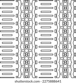 Stylish texture with figures from lines.Abstract geometric black and white pattern for web page, textures, card, poster, fabric, textile. Monochrome graphic repeating design. 