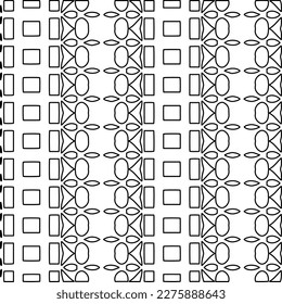 Stylish texture with figures from lines.Abstract geometric black and white pattern for web page, textures, card, poster, fabric, textile. Monochrome graphic repeating design. 