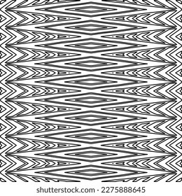 Stylish texture with figures from lines.Abstract geometric black and white pattern for web page, textures, card, poster, fabric, textile. Monochrome graphic repeating design. 