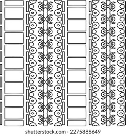 Stylish texture with figures from lines.Abstract geometric black and white pattern for web page, textures, card, poster, fabric, textile. Monochrome graphic repeating design. 