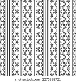 Stilvolle Textur mit Figuren aus Linien.Abstraktes geometrisches Schwarz-Weiß Muster für Webseiten, Texturen, Karten, Poster, Stoff, Textilien. Monochrome grafische Wiederholungsdesign. 