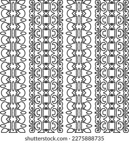 Stylish texture with figures from lines.Abstract geometric black and white pattern for web page, textures, card, poster, fabric, textile. Monochrome graphic repeating design. 