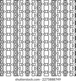 Stylish texture with figures from lines.Abstract geometric black and white pattern for web page, textures, card, poster, fabric, textile. Monochrome graphic repeating design. 