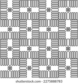 Stylish texture with figures from lines.Abstract geometric black and white pattern for web page, textures, card, poster, fabric, textile. Monochrome graphic repeating design. 