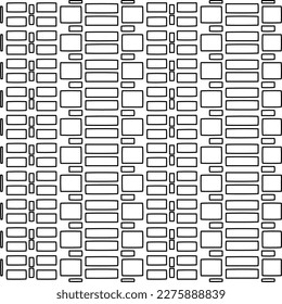 Stylish texture with figures from lines.Abstract geometric black and white pattern for web page, textures, card, poster, fabric, textile. Monochrome graphic repeating design. 