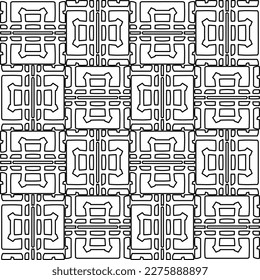 Textura elegante con figuras de líneas.Patrón geométrico en blanco y negro para páginas web, texturas, tarjetas, afiches, tela, textil. Diseño repetitivo gráfico monocromo. 