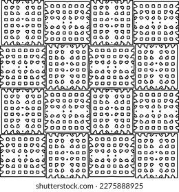 Stylish texture with figures from lines.Abstract geometric black and white pattern for web page, textures, card, poster, fabric, textile. Monochrome graphic repeating design. 