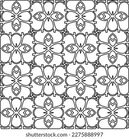 Stylish texture with figures from lines.Abstract geometric black and white pattern for web page, textures, card, poster, fabric, textile. Monochrome graphic repeating design. 