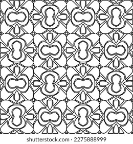 Stylish texture with figures from lines.Abstract geometric black and white pattern for web page, textures, card, poster, fabric, textile. Monochrome graphic repeating design. 