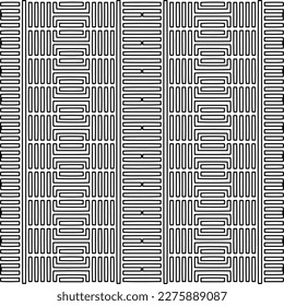 Stylish texture with figures from lines.Abstract geometric black and white pattern for web page, textures, card, poster, fabric, textile. Monochrome graphic repeating design. 
