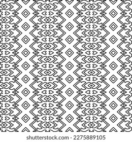 Stylish texture with figures from lines.Abstract geometric black and white pattern for web page, textures, card, poster, fabric, textile. Monochrome graphic repeating design. 