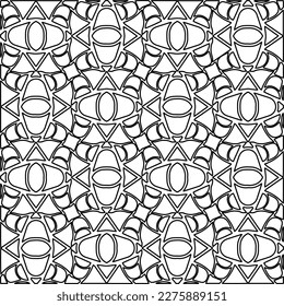Stylish texture with figures from lines.Abstract geometric black and white pattern for web page, textures, card, poster, fabric, textile. Monochrome graphic repeating design. 