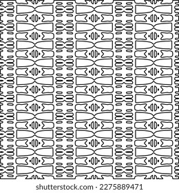 Stylish texture with figures from lines.Abstract geometric black and white pattern for web page, textures, card, poster, fabric, textile. Monochrome graphic repeating design. 