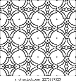 Stylish texture with figures from lines.Abstract geometric black and white pattern for web page, textures, card, poster, fabric, textile. Monochrome graphic repeating design. 