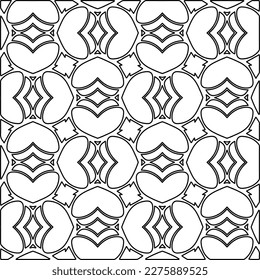 Stylish texture with figures from lines.Abstract geometric black and white pattern for web page, textures, card, poster, fabric, textile. Monochrome graphic repeating design. 