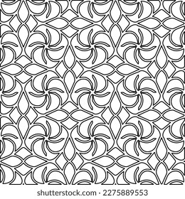 Stylish texture with figures from lines.Abstract geometric black and white pattern for web page, textures, card, poster, fabric, textile. Monochrome graphic repeating design. 