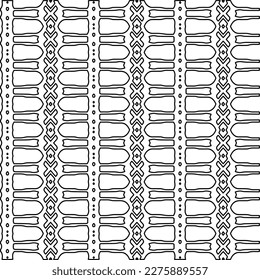 Stylish texture with figures from lines.Abstract geometric black and white pattern for web page, textures, card, poster, fabric, textile. Monochrome graphic repeating design. 