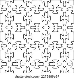 Stylish texture with figures from lines.Abstract geometric black and white pattern for web page, textures, card, poster, fabric, textile. Monochrome graphic repeating design. 