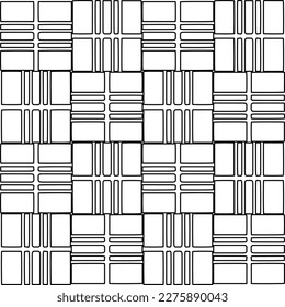 Stylish texture with figures from lines.Abstract geometric black and white pattern for web page, textures, card, poster, fabric, textile. Monochrome graphic repeating design. 