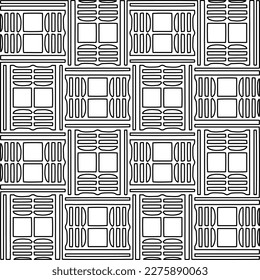 Stylish texture with figures from lines.Abstract geometric black and white pattern for web page, textures, card, poster, fabric, textile. Monochrome graphic repeating design. 