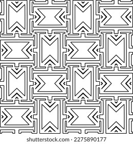 Textura elegante con figuras de líneas.Patrón geométrico en blanco y negro para páginas web, texturas, tarjetas, afiches, tela, textil. Diseño repetitivo gráfico monocromo. 