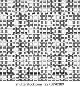 Stylish texture with figures from lines.Abstract geometric black and white pattern for web page, textures, card, poster, fabric, textile. Monochrome graphic repeating design. 