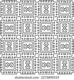 Stylish texture with figures from lines.Abstract geometric black and white pattern for web page, textures, card, poster, fabric, textile. Monochrome graphic repeating design. 