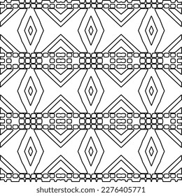 Stylish texture with figures from lines.Abstract geometric black and white pattern for web page, textures, card, poster, fabric, textile. Monochrome graphic repeating design. 