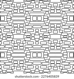 Stylish texture with figures from lines.Abstract geometric black and white pattern for web page, textures, card, poster, fabric, textile. Monochrome graphic repeating design. 