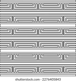 Stylish texture with figures from lines.Abstract geometric black and white pattern for web page, textures, card, poster, fabric, textile. Monochrome graphic repeating design. 