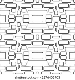 Stylish texture with figures from lines.Abstract geometric black and white pattern for web page, textures, card, poster, fabric, textile. Monochrome graphic repeating design. 