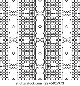 Stylish texture with figures from lines.Abstract geometric black and white pattern for web page, textures, card, poster, fabric, textile. Monochrome graphic repeating design. 