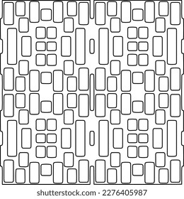 Stylish texture with figures from lines.Abstract geometric black and white pattern for web page, textures, card, poster, fabric, textile. Monochrome graphic repeating design. 