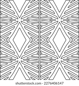 Stylish texture with figures from lines.Abstract geometric black and white pattern for web page, textures, card, poster, fabric, textile. Monochrome graphic repeating design. 