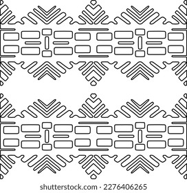 Stilvolle Textur mit Figuren aus Linien.Abstraktes geometrisches Schwarz-Weiß Muster für Webseiten, Texturen, Karten, Poster, Stoff, Textilien. Monochrome grafische Wiederholungsdesign. 