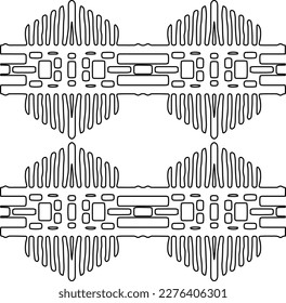 Stylish texture with figures from lines.Abstract geometric black and white pattern for web page, textures, card, poster, fabric, textile. Monochrome graphic repeating design. 