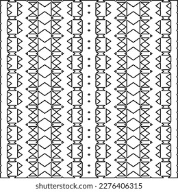 Stylish texture with figures from lines.Abstract geometric black and white pattern for web page, textures, card, poster, fabric, textile. Monochrome graphic repeating design. 