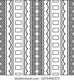 Stilvolle Textur mit Figuren aus Linien.Abstraktes geometrisches Schwarz-Weiß Muster für Webseiten, Texturen, Karten, Poster, Stoff, Textilien. Monochrome grafische Wiederholungsdesign. 