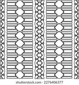 Stylish texture with figures from lines.Abstract geometric black and white pattern for web page, textures, card, poster, fabric, textile. Monochrome graphic repeating design. 