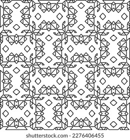 Textura elegante con figuras de líneas.Patrón geométrico en blanco y negro para páginas web, texturas, tarjetas, afiches, tela, textil. Diseño repetitivo gráfico monocromo. 