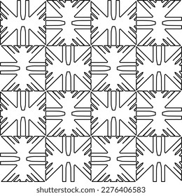 Stylish texture with figures from lines.Abstract geometric black and white pattern for web page, textures, card, poster, fabric, textile. Monochrome graphic repeating design. 
