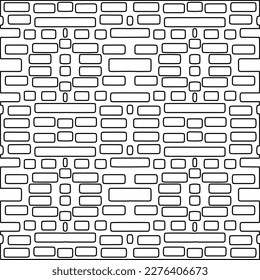 Stylish texture with figures from lines.Abstract geometric black and white pattern for web page, textures, card, poster, fabric, textile. Monochrome graphic repeating design. 