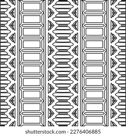 Stylish texture with figures from lines.Abstract geometric black and white pattern for web page, textures, card, poster, fabric, textile. Monochrome graphic repeating design. 