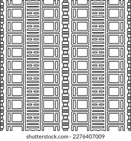 Textura elegante con figuras de líneas.Patrón geométrico en blanco y negro para páginas web, texturas, tarjetas, afiches, tela, textil. Diseño repetitivo gráfico monocromo. 